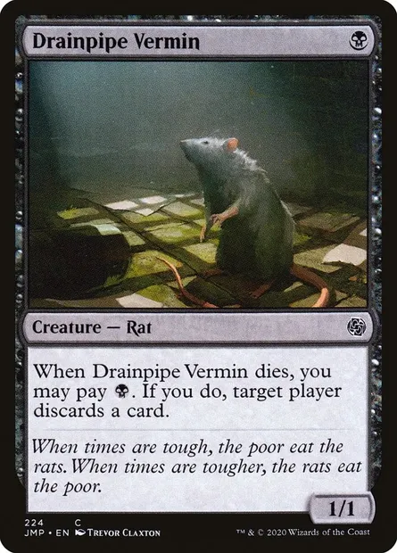 Drainpipe Vermin, Magic card JMP 224 — Jumpstart set