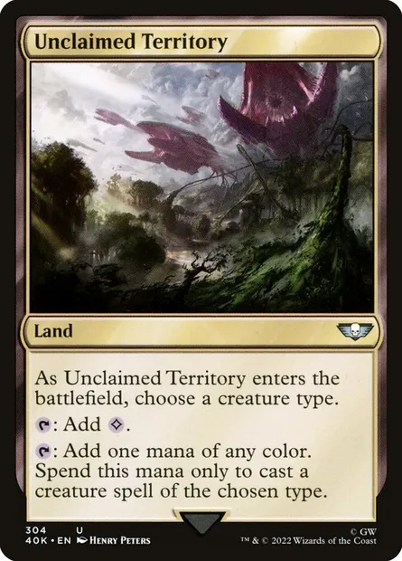 Unclaimed Territory, Magic card 40K 304 — Warhammer 40,000 Commander set