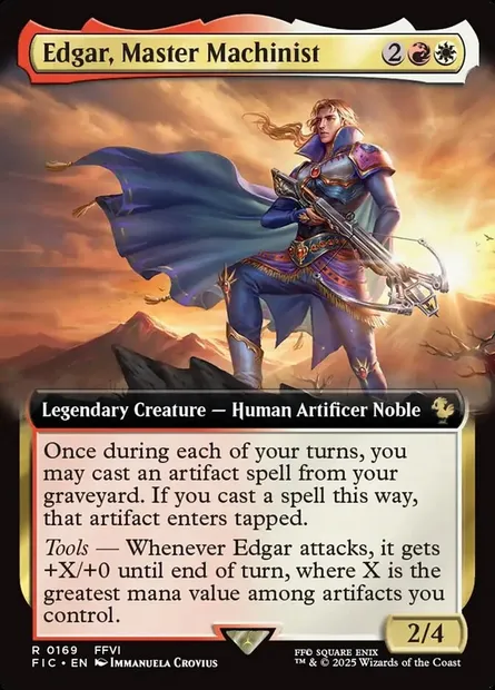 Edgar, Master Machinist, Magic card FIC 169 — Final Fantasy Commander set
