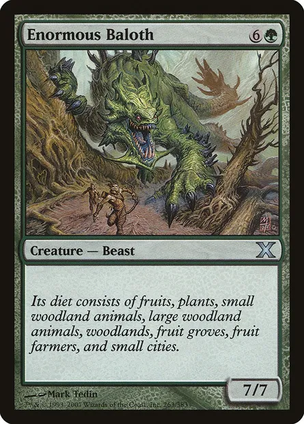 Enormous Baloth, Magic card 10E 263 — Tenth Edition set