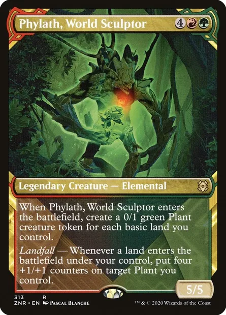Phylath, World Sculptor, Magic card ZNR 313 — Zendikar Rising set