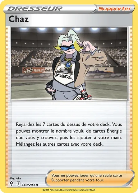 Chaz, carte Pokémon EVS 149 — extension Évolution Céleste