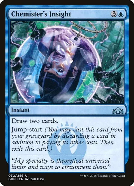 Chemister's Insight, Magic card GRN 32 — Guilds of Ravnica set
