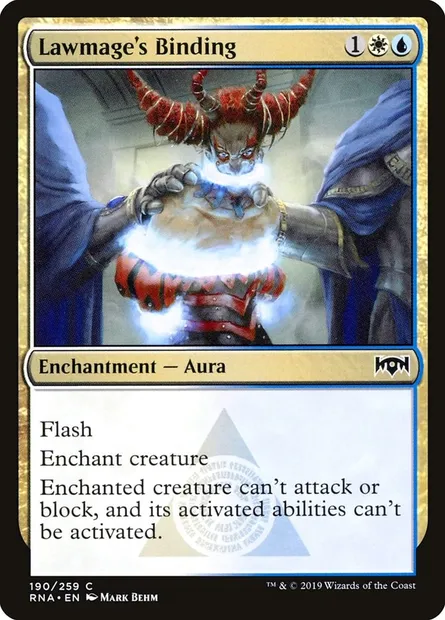 Lawmage's Binding, Magic card RNA 190 — Ravnica Allegiance set