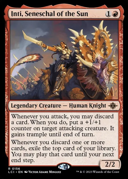 Inti, sénéchal du soleil, carte Magic PLCI 156p — extension The Lost Caverns of Ixalan Promos