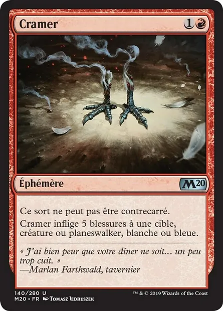 Cramer, carte Magic M20 140 — extension Core Set 2020