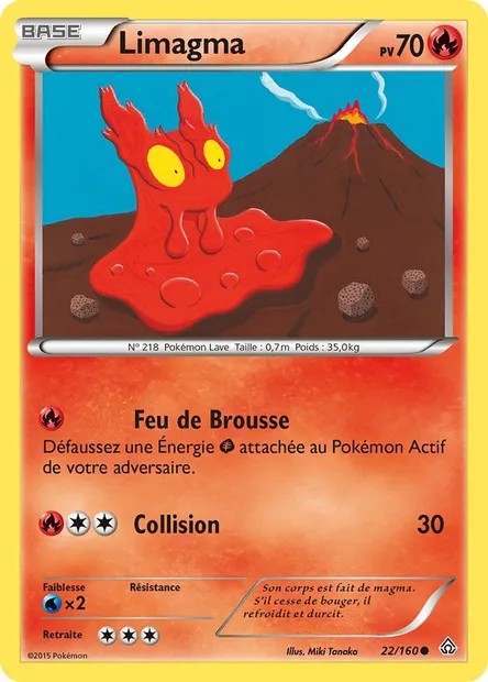 Limagma, carte Pokémon PRC 22 — extension Primo-Choc
