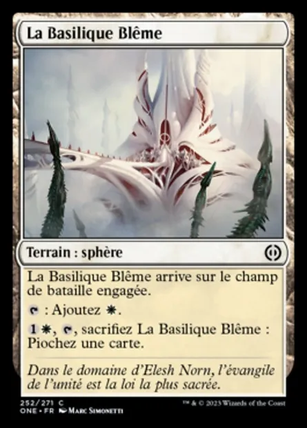 La Basilique Blême, carte Magic ONE 252 — extension Tous Phyrexians