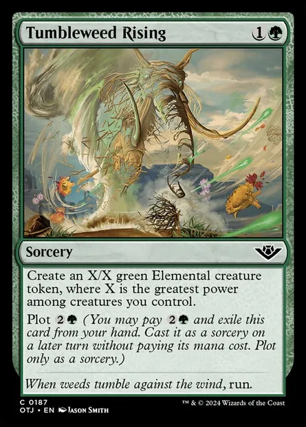 Tumbleweed Rising, Magic card OTJ 187 — Outlaws of Thunder Junction set