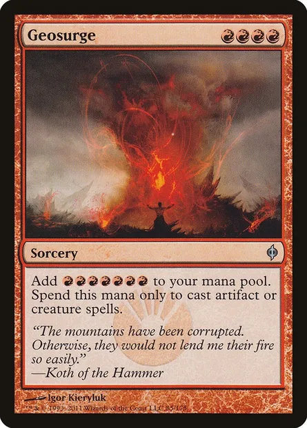 Geosurge, Magic card NPH 85 — New Phyrexia set