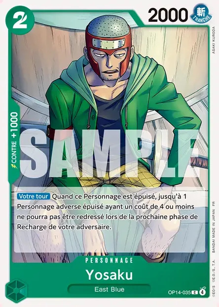 Yosaku, carte One Piece OP14-035 — extension LES SEPT DE LA MER D'AZUR