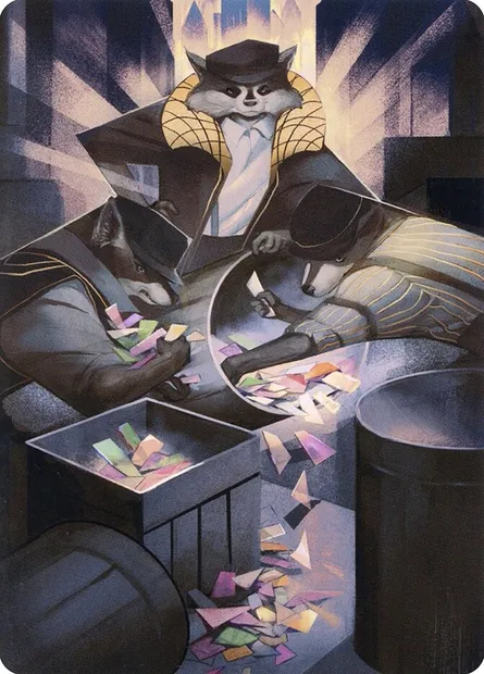 Masked Bandits // Masked Bandits, carte Magic ASNC 69 — extension New Capenna Art Series
