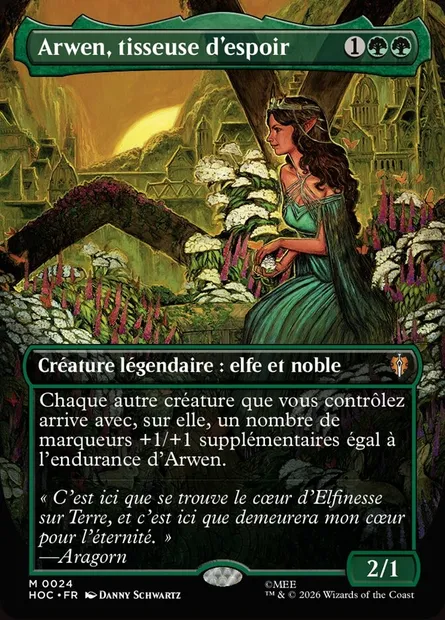 Arwen, tisseuse d'espoir, carte Magic HOC 24 — extension The Hobbit Eternal
