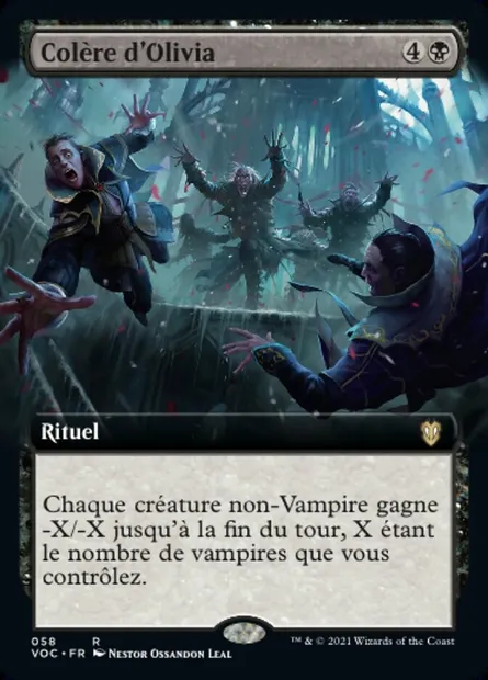 Colère d'Olivia, carte Magic VOC 58 — extension Crimson Vow Commander