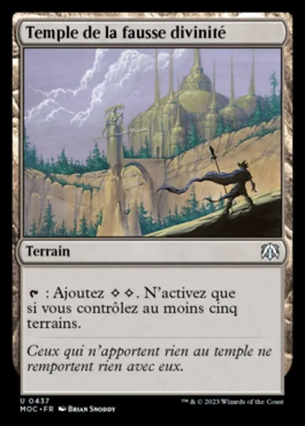 Temple de la fausse divinité, carte Magic MOC 437 — extension March of the Machine Commander