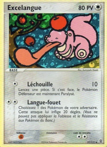 Excelangue, carte Pokémon RG 37 — extension EX Rouge Feu & Vert Feuille