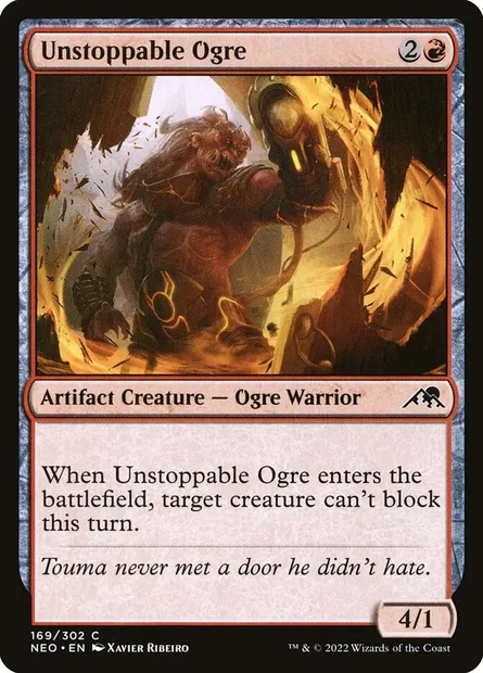 Unstoppable Ogre, Magic card NEO 169 — Kamigawa: Neon Dynasty set