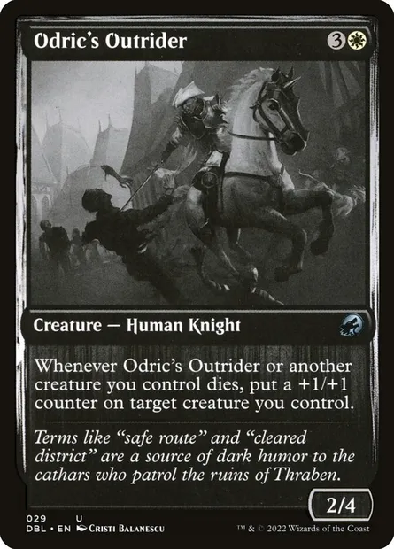 Cavalier d'Odric, carte Magic DBL 29 — extension Innistrad : Double Programme
