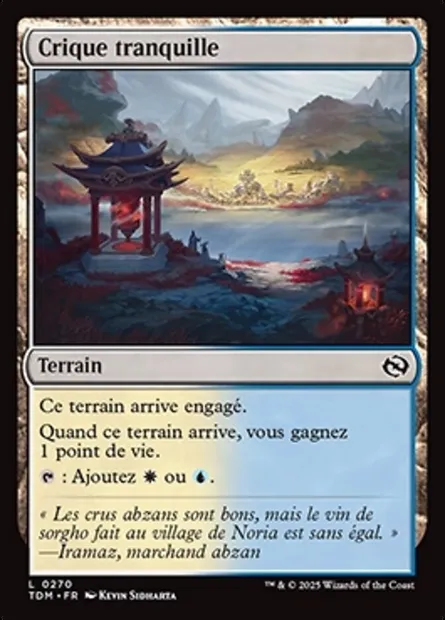 Crique tranquille, carte Magic TDM 270 — extension Tarkir: Dragonstorm