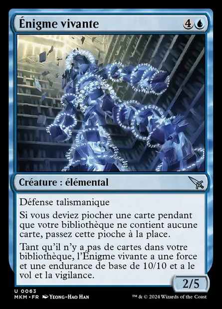 Énigme vivante, carte Magic MKM 63 — extension Murders at Karlov Manor