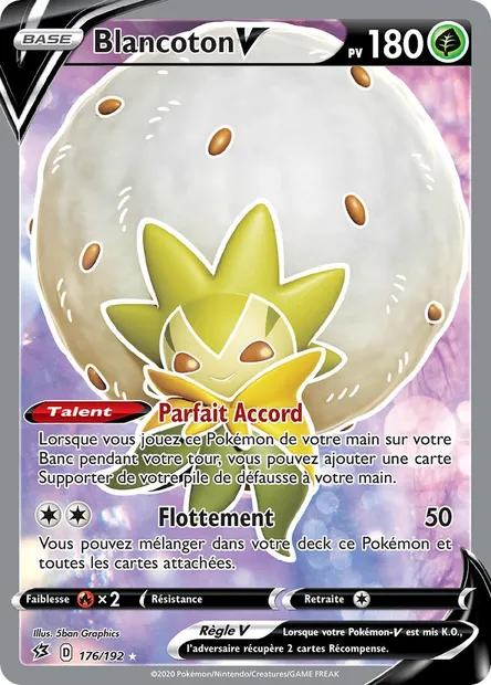 Blancoton V, carte Pokémon RCL 176 — extension Clash des Rebelles