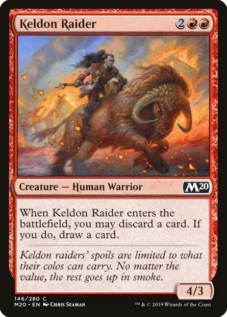 Keldon Raider, Magic card M20 146 — Core Set 2020 set