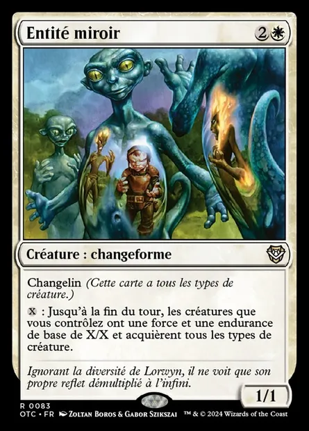 Entité miroir, carte Magic OTC 83 — extension Outlaws of Thunder Junction Commander