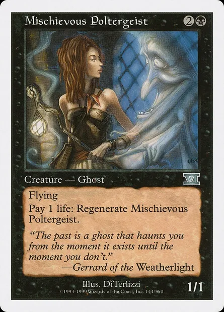 Mischievous Poltergeist, Magic card 6ED 144 — Classic Sixth Edition set