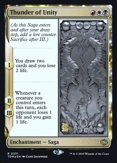 Thunder of Unity, Magic card PTDM 231s — Tarkir: Dragonstorm Promos set