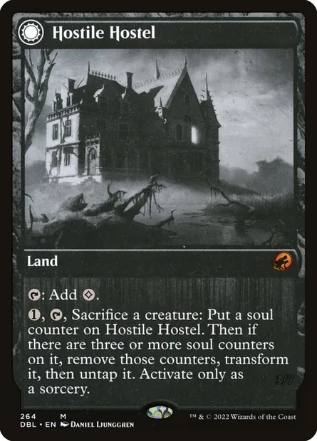 Hostile Hostel // Creeping Inn, Magic card DBL 264 — Innistrad: Double Feature set