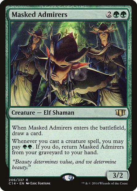 Masked Admirers, Magic card C14 206 — Commander 2014 set