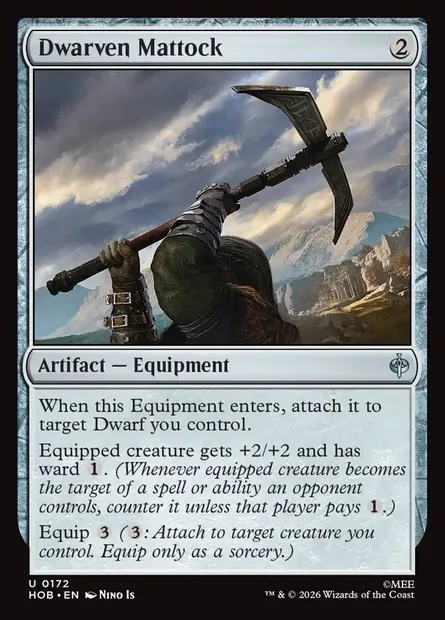 Dwarven Mattock, Magic card HOB 172 — The Hobbit set