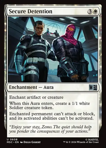 Secure Detention, Magic card MSC 608 — Marvel Super Heroes Commander set