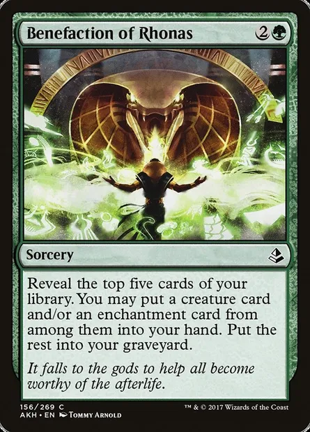 Benefaction of Rhonas, Magic card AKH 156 — Amonkhet set