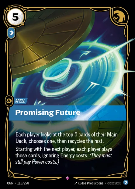 Promising Future, carte Riftbound OGN 115 — extension Origins