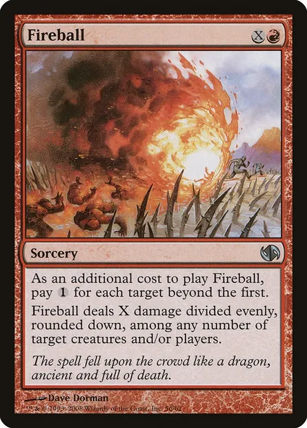 Fireball, Magic card DD2 56 — Duel Decks: Jace vs. Chandra set