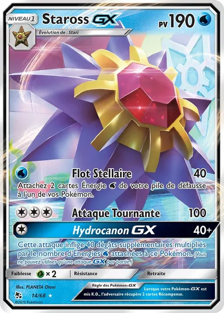 Staross-GX, carte Pokémon HIF 14 — extension Destinées Occultes