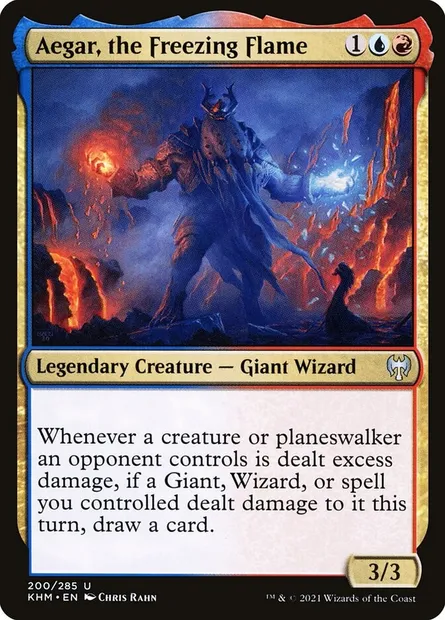 Aegar, the Freezing Flame, Magic card KHM 200 — Kaldheim set