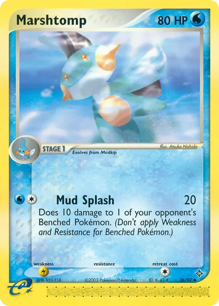 Marshtomp, Pokémon card DR 36 — Dragon set