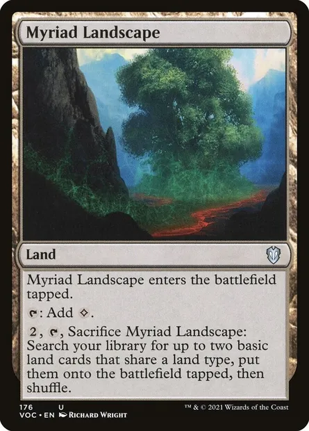 Myriad Landscape, Magic card VOC 176 — Crimson Vow Commander set