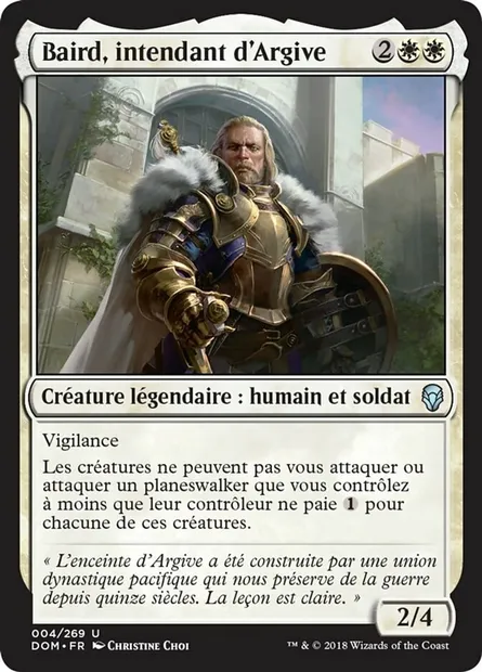 Baird, intendant d'Argive, carte Magic DOM 4 — extension Dominaria