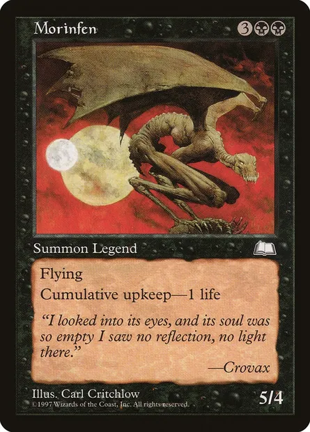 Morinfen, carte Magic WTH 75 — extension Aquilon