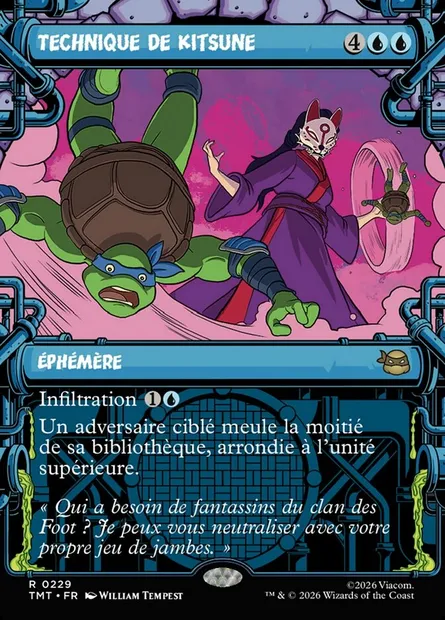 Technique de Kitsune, carte Magic TMT 229 — extension Teenage Mutant Ninja Turtles