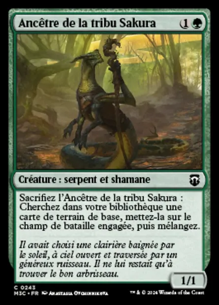 Ancêtre de la tribu Sakura, carte Magic M3C 243 — extension Modern Horizons 3 Commander