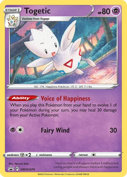Togetic, Pokémon card SWSH 276 — SWSH Black Star Promos set