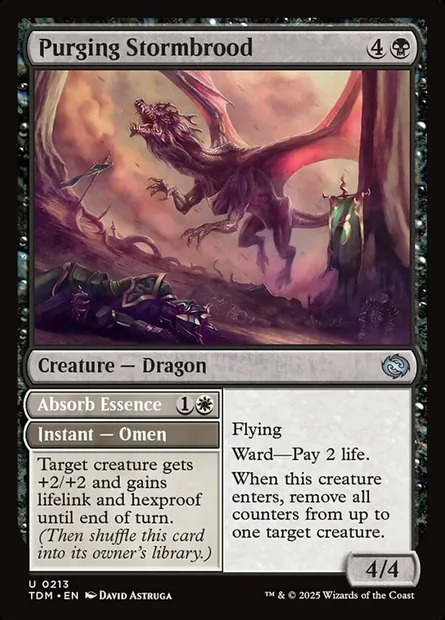 Purging Stormbrood // Absorb Essence, Magic card TDM 213 — Tarkir: Dragonstorm set