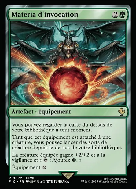 Matéria d'invocation, carte Magic FIC 72 — extension Final Fantasy Commander