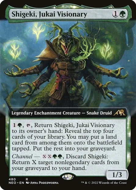 Shigeki, Jukai Visionary, Magic card NEO 480 — Kamigawa: Neon Dynasty set