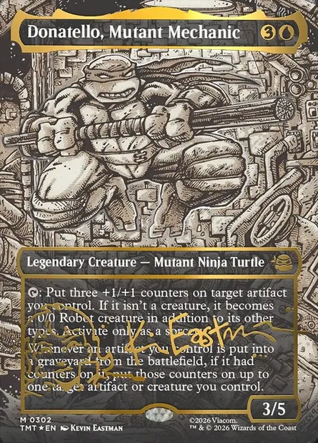 Donatello, Mutant Mechanic, Magic card TMT 302 — Teenage Mutant Ninja Turtles set