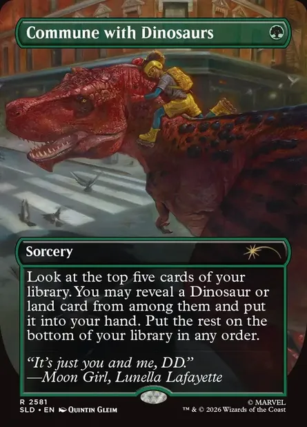 Commune with Dinosaurs, Magic card SLD 2581 — Secret Lair Drop set